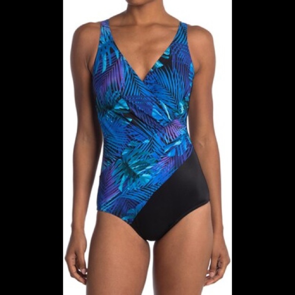 Miraclesuit - Oceanus Royal Palms Patterned One-P… - image 3